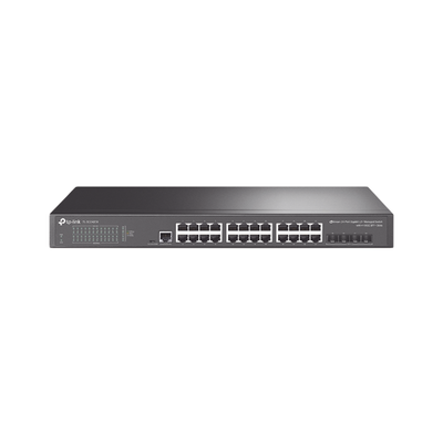 [TL-SG3428X] Switch Omada SDN Administrable / 24 puertos Gigabit y 4 puertos SFP+ / Funciones sFlow, QinQ y QoS / Administración centralizada OMADA