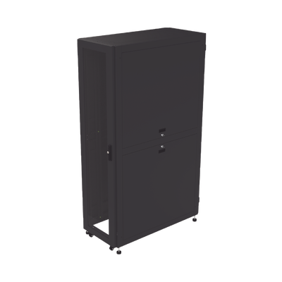 [LP-60120-45U-R2] Gabinete Profesional para Telecomunicaciones de 45UR, 1200 mm Profundidad, Incluye 2 Organizadores Verticales de 45 Unidades de Rack, Se envía el Gabinete Armado.