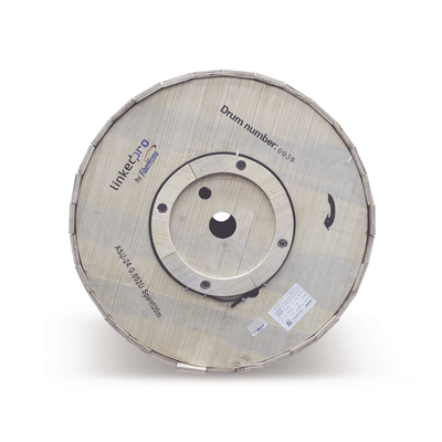 [MINI-ADSS-24C-S120/4KM] Carrete de 4 Kilómetros de Fibra Óptica Aérea Mini ADSS (ASU) G.652D, Monomodo de 24 Hilos, Exterior, Span 120, Loose Tube