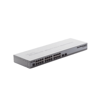[CRS326-24G-2S+RM] Switch Sistema Operativo Dual 24 Puertos Gigabit Ethernet y 2 Puertos SFP+