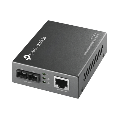 [MC210CS] Convertidor Fibra Óptica Monomodo / 1 Puerto RJ45 10/100/1000 Mbps / Puerto Fibra Óptica SC 1000 Mbps / Hasta 20 Km / Plug and Play