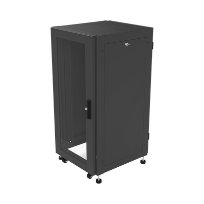 Gabinete Profesional para Telecomunicaciones de 19in, Instalación a Piso, 24UR, 600 mm Profundidad, Se envía el Gabinete Armado.