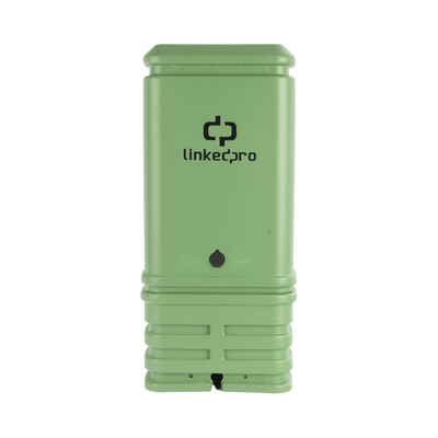 [LP-PHPE-CT] Pedestal para Cajas de Empalme de Fibra Óptica Tipo Cubo Color Verde con Bracket Estándar (No Incluye Caja de Empalme)