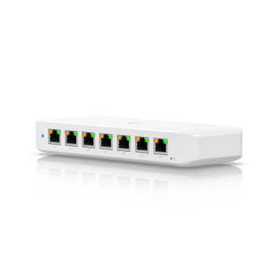 USW Ultra 210W Switch de 8 Puertos GbE (7 Puertos PoE+ y 1 Puerto Entrada PoE++) con Opciones de Montaje Versátiles