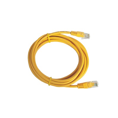 Cable de Parcheo UTP Cat5e - 0.5 Metros (1.64 Pies) - Amarillo