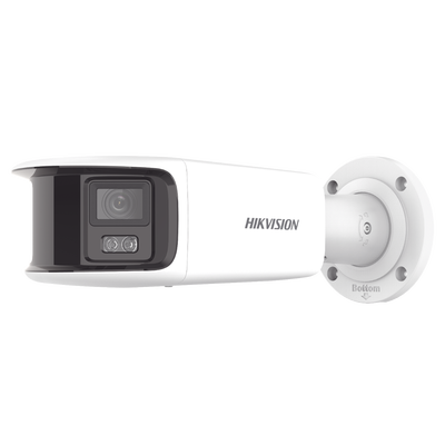 [DS-2CD2T87G2-PLSU/SL(C)] [FlexVu] [PROTECCIÓN ACTIVA] Bala IP Panorámica 8 Megapixel (4K) / 2 Lentes 4 mm (180°) / Imagen a Color 24/7 (ColorVu) / PoE / WDR 130° / IP67 / ACUSENSE / Luz Estroboscópica y Alarma Audible / 40 mts Luz Blanca / Micro SD