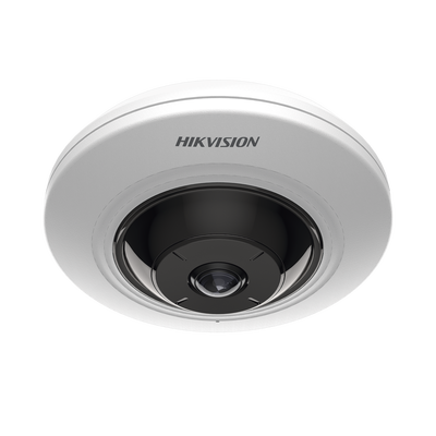 [DS-2CD3956G2-IS(U)] Mini Fisheye IP 5 Megapixel / Panorámica 180° - 360° / 8 mts IR / Interior / PoE / HEOP / ACUSENSE / Detección Facial / Microfono Integrado