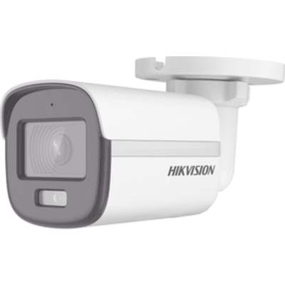 [DS-2CE10DF0T-F] [ColorVu] Bala TURBOHD 2 Megapixel (1080p) / Imagen a Color 24/7 / Lente 2.8 mm / METAL / Luz Blanca 20 mts / Exterior IP67 / TVI-AHD-CVI-CVBS / dWDR
