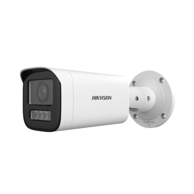 [DS-2CD1643G2-LIZSU] Bala IP 4 Megapíxel / Lente Motorizado 2.8 a 12 mm / Dual Light (50 mts IR + 50 mts Luz Blanca) / ACUSENSE Lite / Microfono Integrado / Exterior IP67 / WDR 120 dB / PoE  / Micro SD / Alarmas I/O