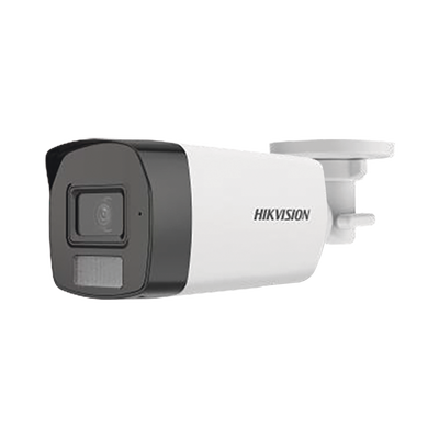 [DS-2CE17K0T-LFS] [Dual Light + ColorVu] Bala TURBOHD 3K (5 Megapixel) / Lente 2.8 mm / 40 mts IR + 40 mts Luz Blanca  / Gran Angular 104.5° / Exterior IP67 / Micrófono Integrado / dWDR / 4 Tecnologías