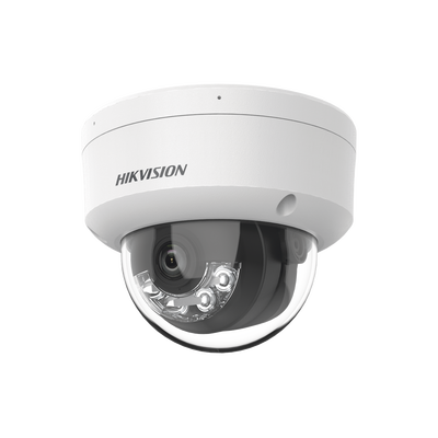 [DS-2CD1163G2-LIUF] [Dual Light] Domo IP 6 Megapixel / Lente 2.8 mm / 30 mts IR + 30 mts Luz Blanca / Micrófono Integrado / Antivandálico IK08 / ACUSENSE Lite / Exterior IP67 / H.265 / PoE / ONVIF / Micro SD