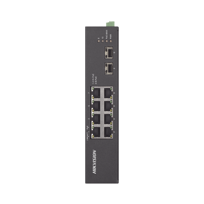 [DS-3T0510HP-E/HS] Switch Industrial No Administrable Gigabit / 6 Puertos Gigabit PoE+ (30 W) + 2 Puertos Gigabit PoE++ (60 W) / 2 Puertos SFP / 120 W Total / 48 a 57 VCD / Ideal para Proyectos / 300 Metros de Distancia