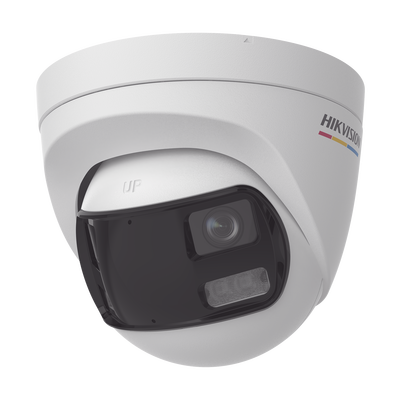 [DS-2CE72KF3TP-DLS] [ColorVu + Panoramica + Dual Light] Turret TURBOHD 3K (5 Megapixel) / Micrófono Integrado / Visión 180° / Imagen a Color 24/7 / 40 mts Luz Blanca + 40 mts IR / Exterior IP67 / WDR