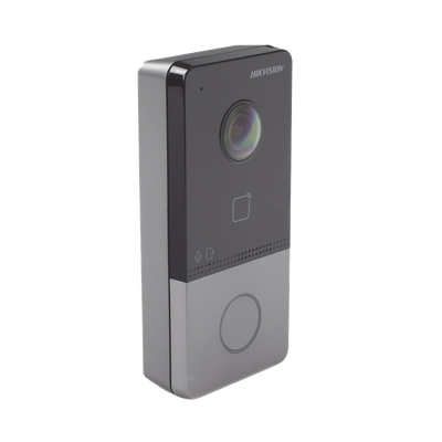 [DS-KV6113-PE1(C)] Videoportero IP 2 Megapixel / PoE Estandar / IP65  / Apertura desde Hik-connect / Soporta 1 Departamento y Hasta 6 Monitores / Soporta Tarjetas Mifare / 1 Salida Relay