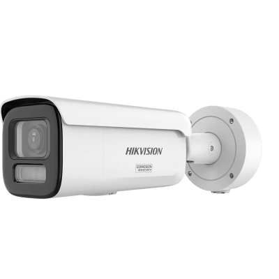 [Dual Light + ColorVu 3.0 + HikAI] Bala IP 4 Megapixel / Lente Mot. 2.8 a 12 mm / 60 mts IR + Luz Blanca / Exterior IP67 / WDR 130 dB / ACUSENSE 3.0 / Microfono Integrado / Metal / NEMA 4X / ACUSEEK