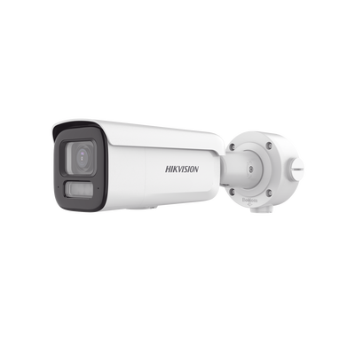 Bala IP 8 Megapixel (4K) / Lente Mot. 2.7 a 13.5 mm / Dual Light (60 mts IR + 60 mts Luz Blanca) / Darkfighter S / Exterior IP67  / IK10 / WDR 130 dB / 4 Analíticos: AcuSense, Deteccion Facial, Conteo de Personas por Cruce y Zona