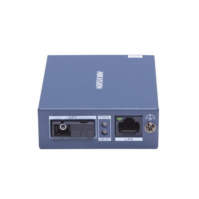 Transceptor Fibra Óptica Gigabit / Monofibra Monomodo / 3 km Distancia / 10/100/1000 Mbps RJ45 / SC / Metal Industrial / 4 kV Protección Rayos / -20°C a 60°C