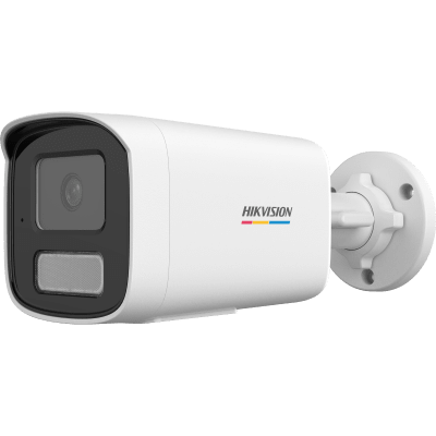 [ColorVu 3.0 + MD 3.0] Bala IP 2 Megapixel / Lente 4 mm / 50 mts IR + 50 mts Luz Blanca / Micrófono Integrado / Motion Detection 3.0 / Exterior IP67 / dWDR / PoE / Micro SD 
