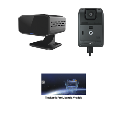 [JC261DMSV] KIT Dashcam con sistema de control ADAS (asistencia de manejo) y Camara DMS con IA (JC170) / Multiples alarmas /Comunicación dos vías / ideal para flotas vehiculares / Facil instalacio / Incluye licencia vitalicia plataforma TrackSolidPro