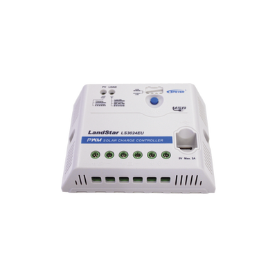 [LS-3024-EU] Controlador Solar PWM 12/24 V 30 A, Salida USB