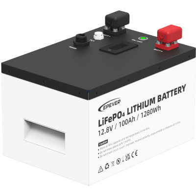 [LFP100EP128V2] Batería de Litio LiFePO4 12.8Vcc, 100Ah, 1.28KwH, Pantalla LCD para Monitoreo Local, Carcasa Metálica