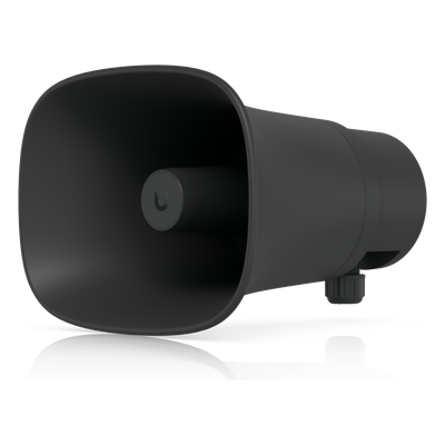 [UP-AI-HORN-SPEAKER-B] UniFi Protect AI Horn Speaker, Altavoz IP 120 dB, PoE+, Alerta AI Avanzada, Montaje Pared, Esquina y Poste, IP66, Color Negro