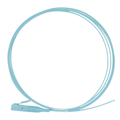 [LP-FOM3-LC-01] Pigtail de Fibra Óptica Simplex LC, PVC, OM3 50/125, Aqua, 1 Metro (3.28 Pies)