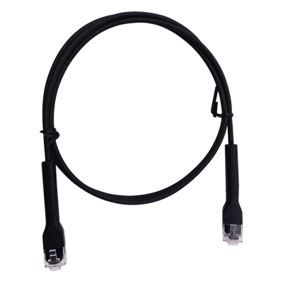 [LP-PSLIM-2BK] Mini Patch Cord Cat6 Ultra Slim 2 Metros (6.56 Pies) Negro Ahorra Espacio sin Organizadores, con Bota Flexible