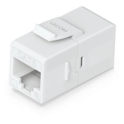 [UACC-KEYSTONE-COUPLER-C6] Keystone Coupler Cat6 Pass-Through para Cable Ethernet, Instalación Snap-In en Patch Panel, Paquete con 12 Piezas
