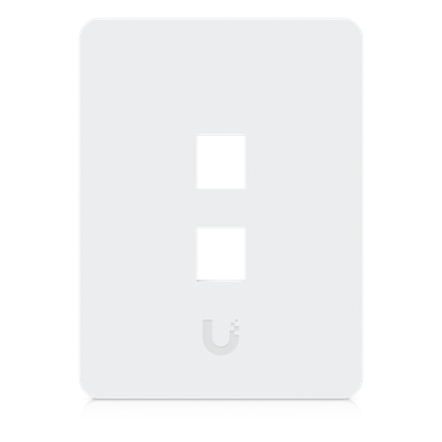[UACC-WP-KEYSTONE-V-2P] Placa de Pared Vertical Universal para Keystone de 2 Puertos con Cubierta Pintable, Acabado Personalizable, Paquete con 4 Piezas