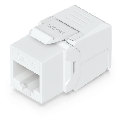[UACC-KEYSTONE-JACK-C6] Keystone Jack Cat6 Tipo Toolless para Terminación sin Herramientas, Instalación Snap-In en Patch Panel, Paquete con 12 Piezas
