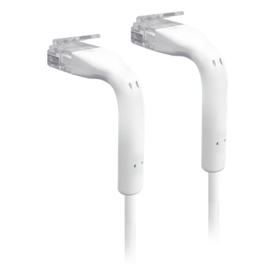 [U-CABLE-PATCH-1M-RJ45] UniFi Patch Cable Cat6 Ultradelgado GbE con Botas Flexibles, Color Blanco, 1 Metro (3.28 Pies)