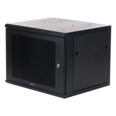 [LW-06-05-06-UB] Gabinete Linkedpro de Montaje en Pared, de 19in, Puerta Perforada, 6 UR, 340 mm de Profundidad, Color Negro