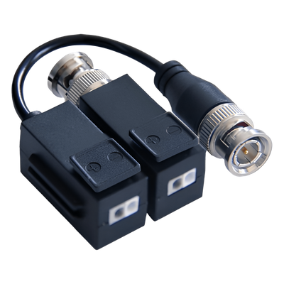 [DS-1H18-A] Kit de Transceptor (Balluns) TURBOHD con Boton Push / Hasta 8 MP (4K) / 100% Cobre / Soporta HD-TVI / AHD / CVI / CVBS / Audio por Coaxitron / Datos para Menu de Configurar de Cámaras 