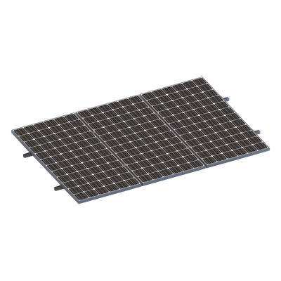 [VEKTORMINIKIT1X3] Kit De Minirieles Para Panel Solar Arreglo 1X3  Para Instalación Plano En Lámina